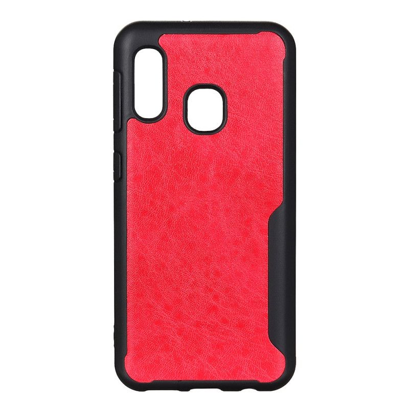 Cover Samsung Galaxy A20e Sort Matfaseret Lædereffekt