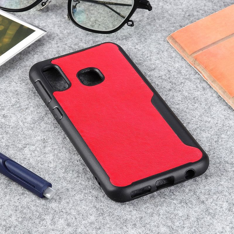 Cover Samsung Galaxy A20e Sort Matfaseret Lædereffekt