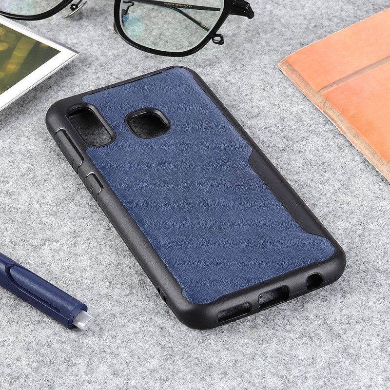 Cover Samsung Galaxy A20e Sort Matfaseret Lædereffekt