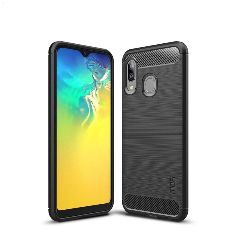 Cover Samsung Galaxy A20e Sort Mofi Børstet Kulfiber