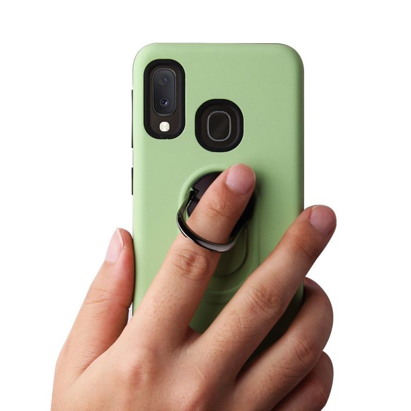 Cover Samsung Galaxy A20e Sort Silikone Kickstand Væske