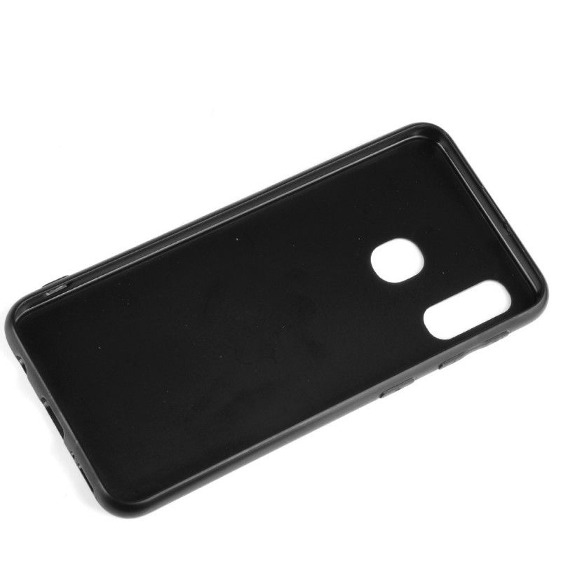 Cover Samsung Galaxy A20e Sort Syet Lædereffekt