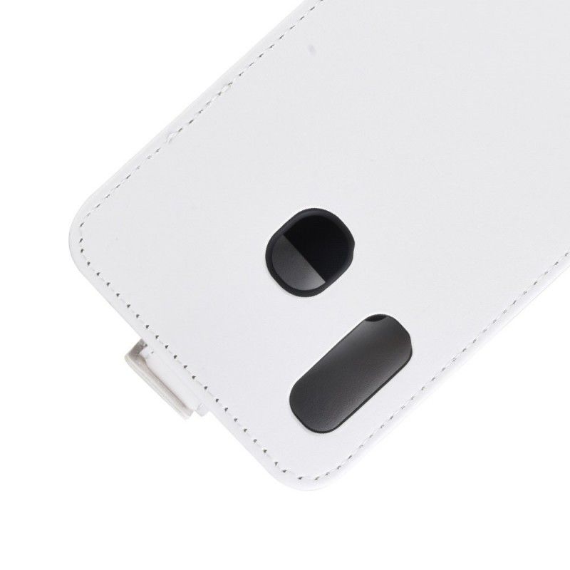 Flip Cover Læder for Samsung Galaxy A20e Sort Foldning Af Lædereffekt