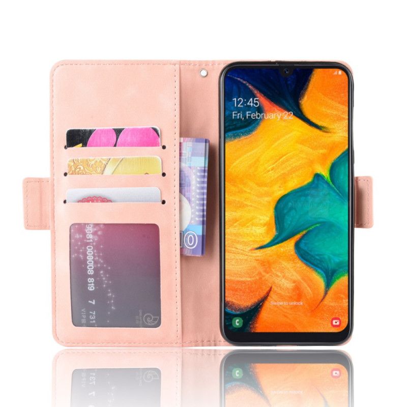 Flip Cover Læder for Samsung Galaxy A20e Sort Førsteklasses Multikort