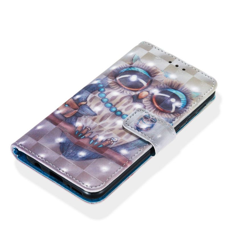 Flip Cover Læder Samsung Galaxy A20e Miss Ugle