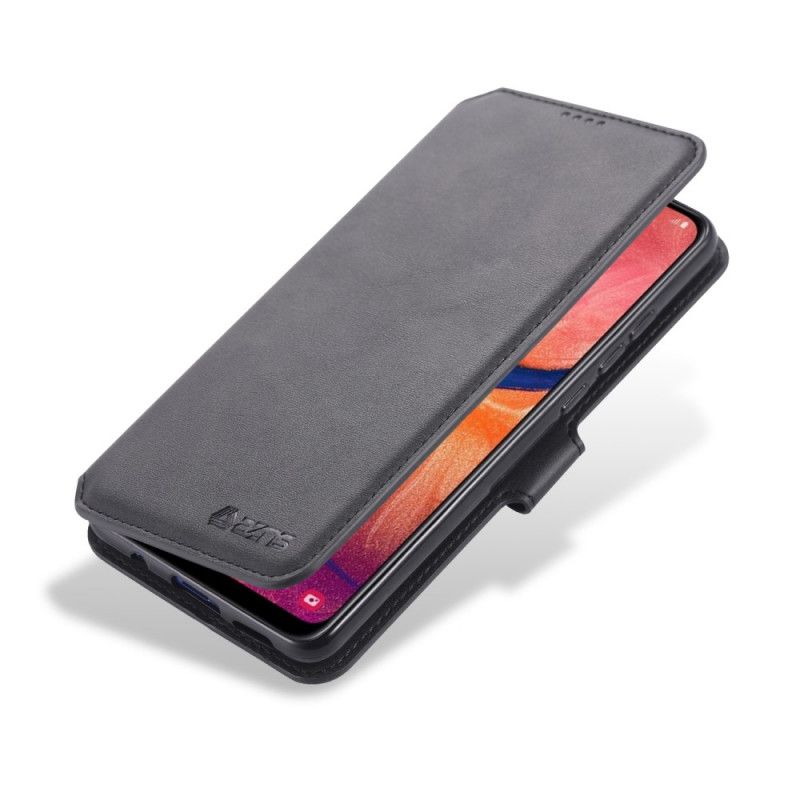 Flip Cover Læder Samsung Galaxy A20e Sort Retro Azns