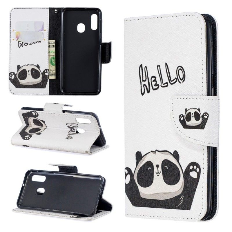 Flip Cover Samsung Galaxy A20e Mobilcover Hej Panda