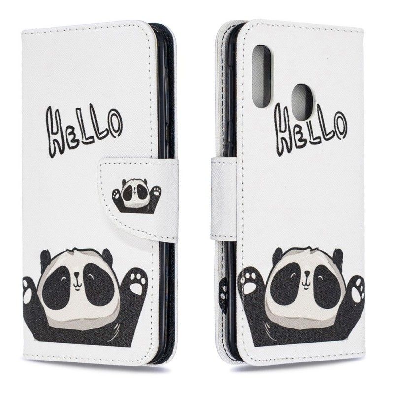 Flip Cover Samsung Galaxy A20e Mobilcover Hej Panda