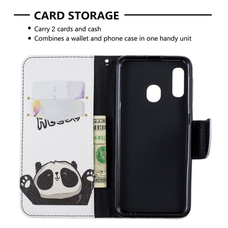 Flip Cover Samsung Galaxy A20e Mobilcover Hej Panda