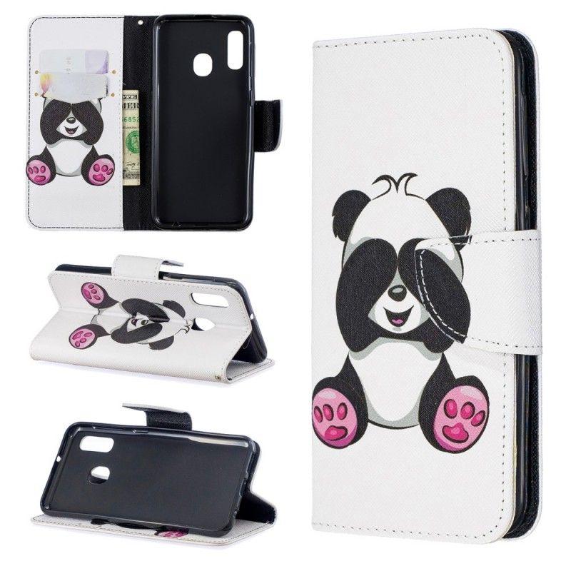 Flip Cover Samsung Galaxy A20e Sjov Panda