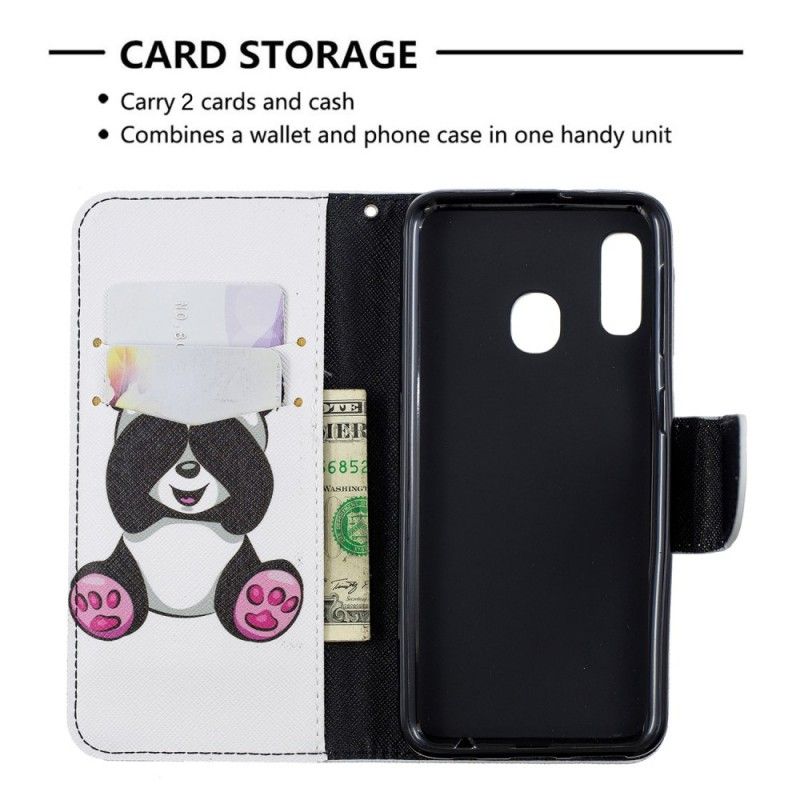 Flip Cover Samsung Galaxy A20e Sjov Panda