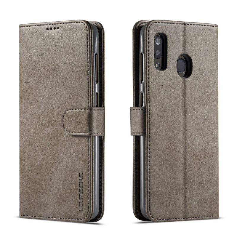 Flip Cover Samsung Galaxy A20e Sort Lc.Imeeke Lædereffekt