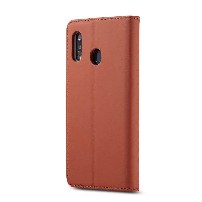 Læder Cover Samsung Galaxy A20e Rød Fremtidig Lc.Imeeke Original