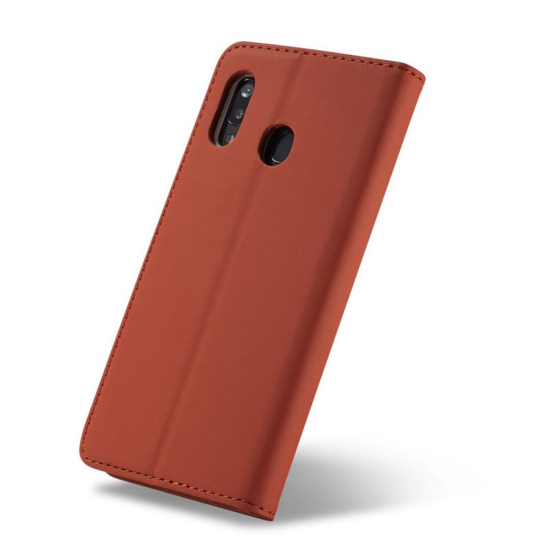 Læder Cover Samsung Galaxy A20e Rød Fremtidig Lc.Imeeke Original