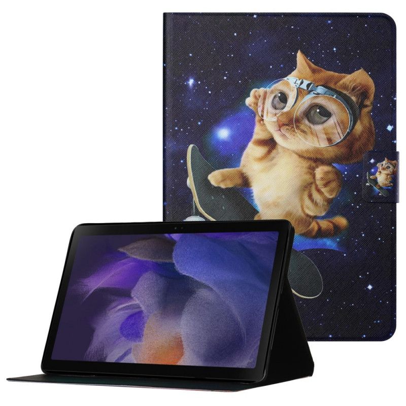 Flip Cover Samsung Galaxy Tab A8 (2021) Cat Skateboard