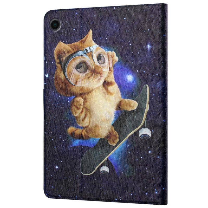 Flip Cover Samsung Galaxy Tab A8 (2021) Cat Skateboard