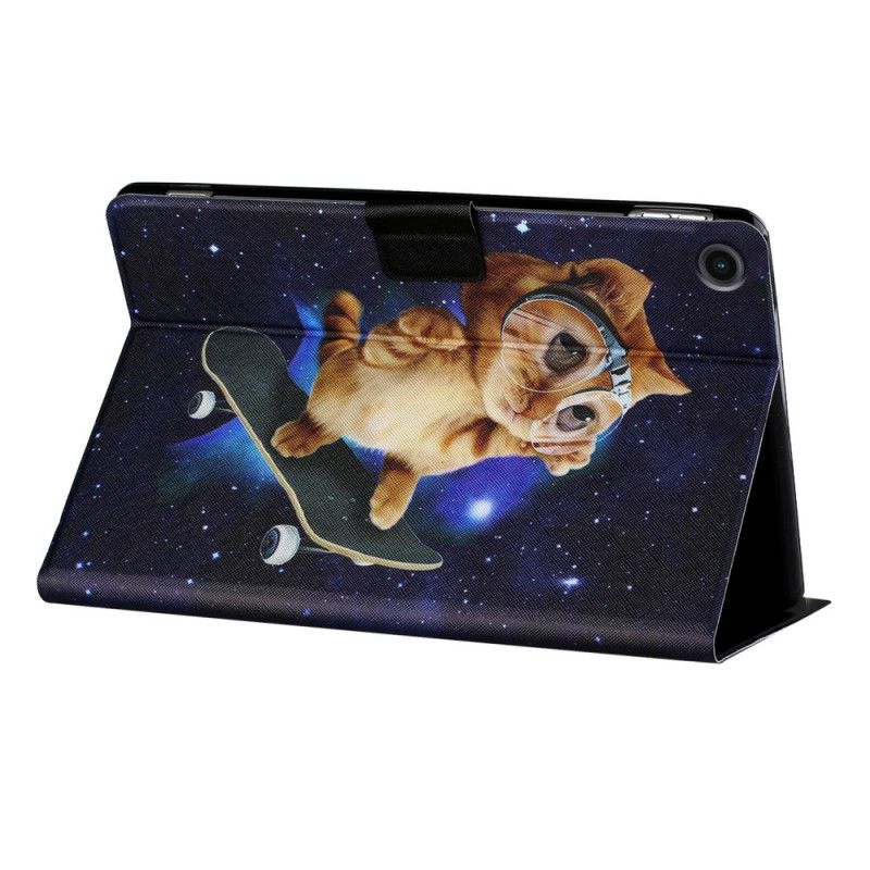 Flip Cover Samsung Galaxy Tab A8 (2021) Cat Skateboard