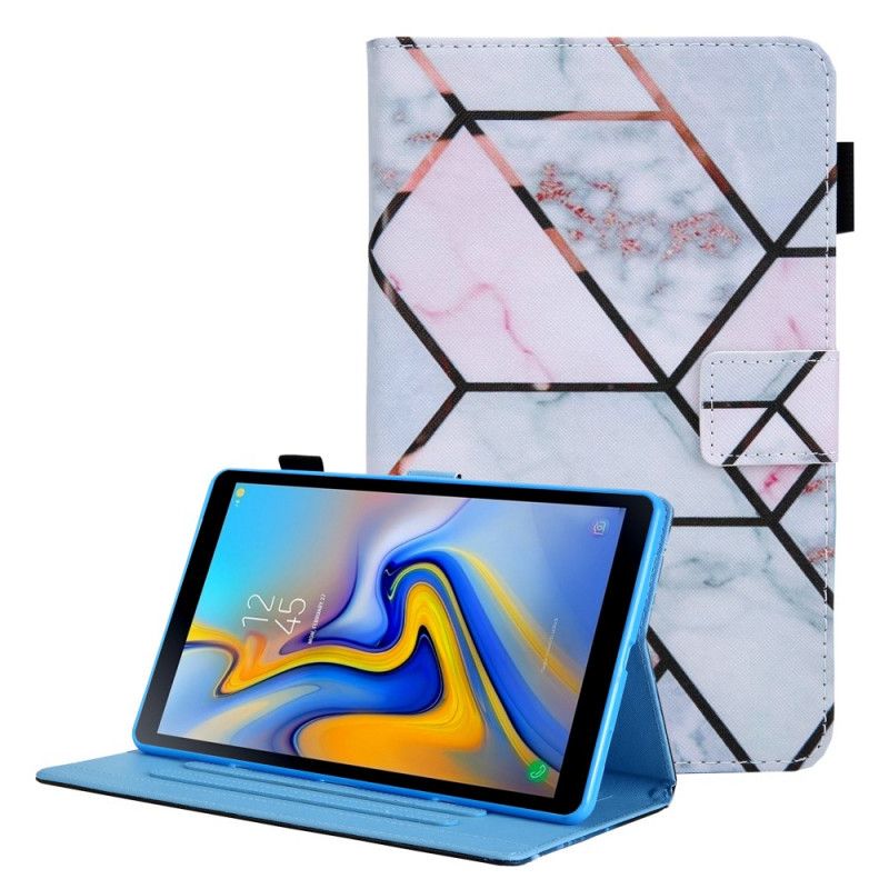 Flip Cover Samsung Galaxy Tab A8 (2021) Geometrisk Marmor