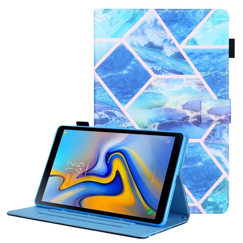 Flip Cover Samsung Galaxy Tab A8 (2021) Marble Geometry Design