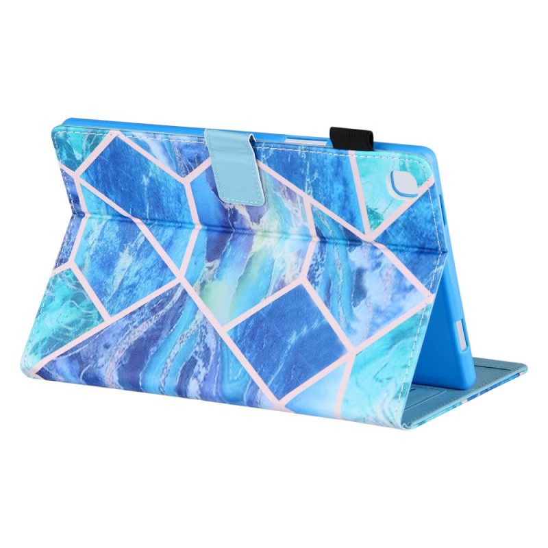 Flip Cover Samsung Galaxy Tab A8 (2021) Marble Geometry Design