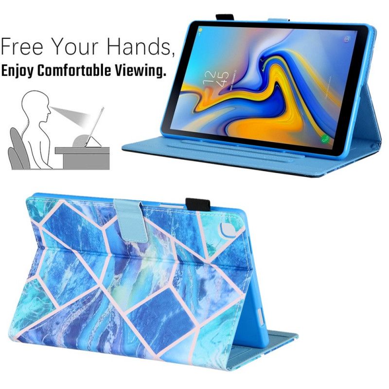 Flip Cover Samsung Galaxy Tab A8 (2021) Marble Geometry Design