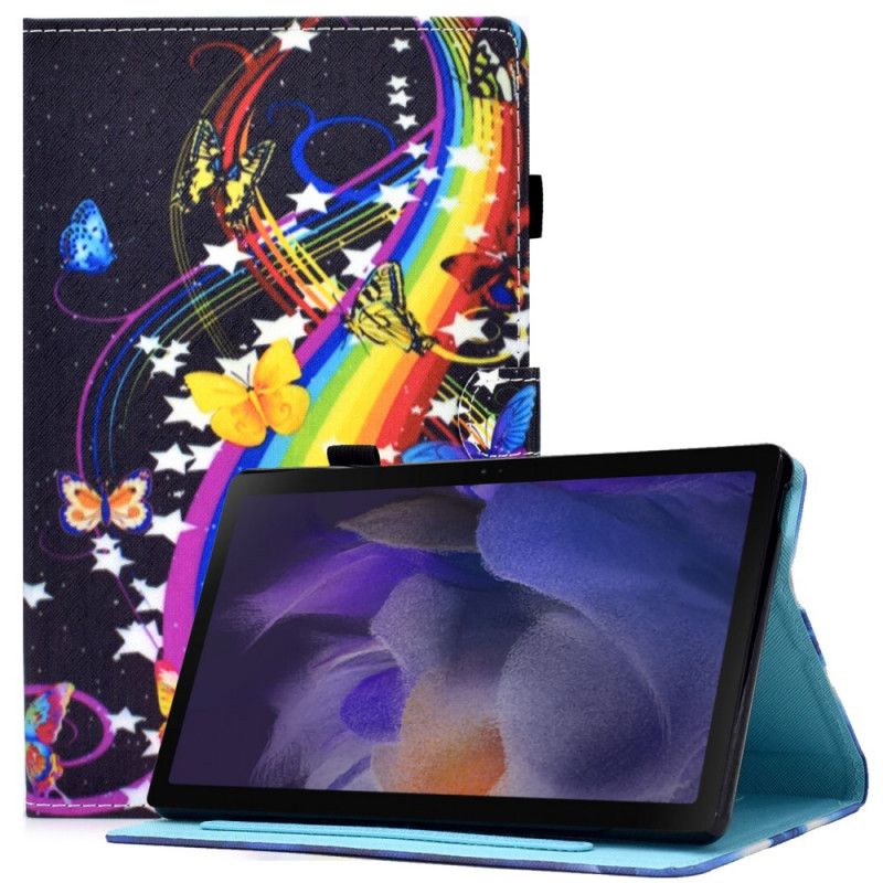 Flip Cover Samsung Galaxy Tab A8 (2021) Regnbuesommerfugle