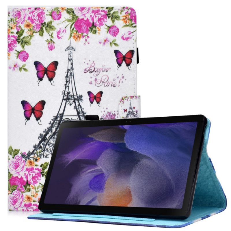 Flip Cover Til Samsung Galaxy Tab A8 (2021) Eiffel Tower Bike