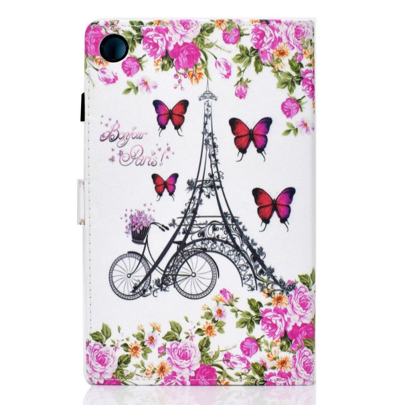 Flip Cover Til Samsung Galaxy Tab A8 (2021) Eiffel Tower Bike