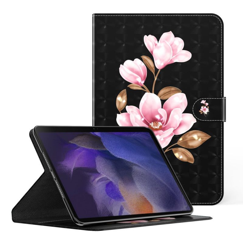 Imiteret Lædercover Samsung Galaxy Tab A8 (2021) Træblomster