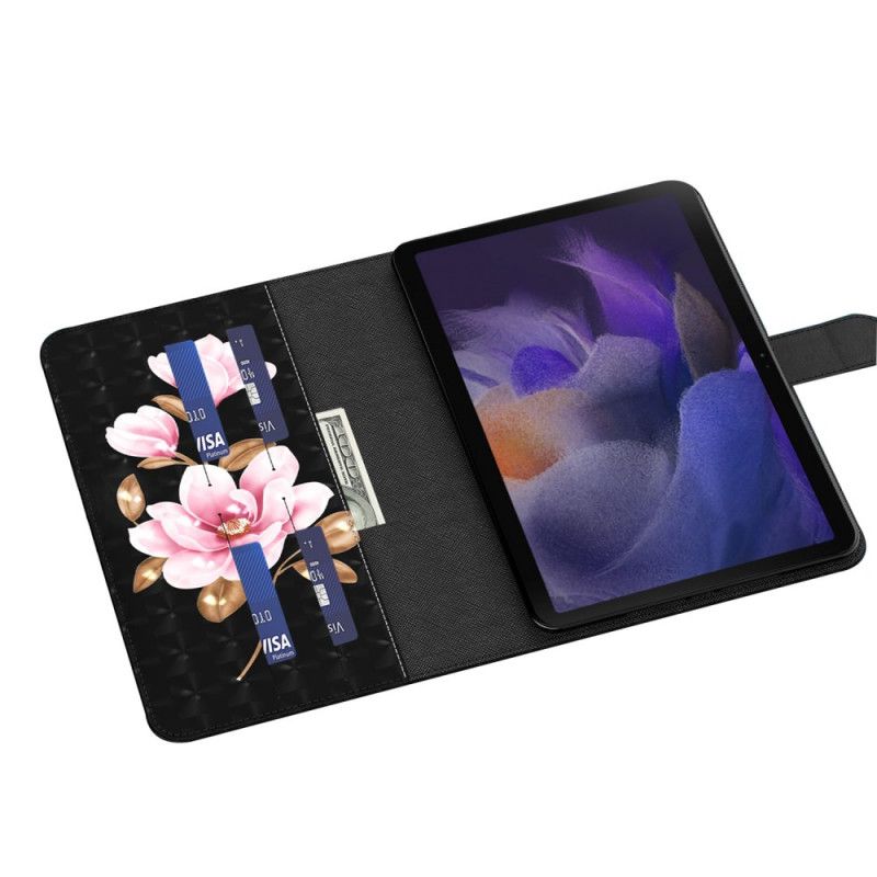 Imiteret Lædercover Samsung Galaxy Tab A8 (2021) Træblomster