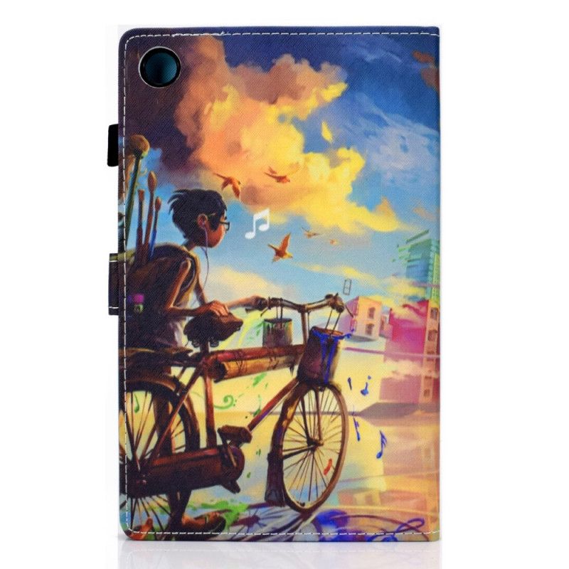 Læder Cover Samsung Galaxy Tab A8 (2021) Cykel Art