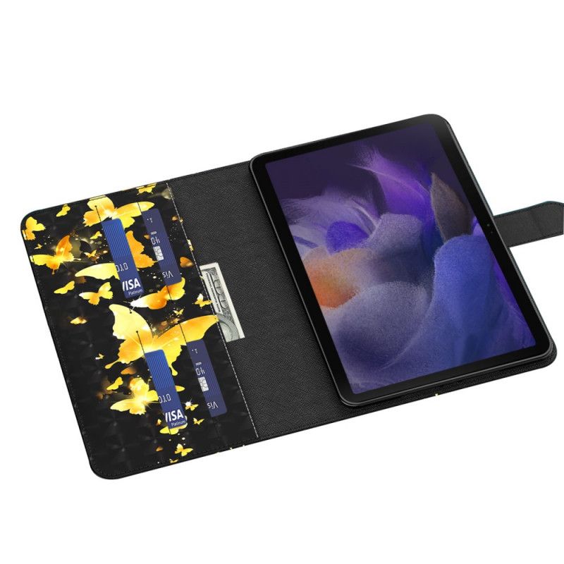 Læder Cover Samsung Galaxy Tab A8 (2021) Sommerfugle