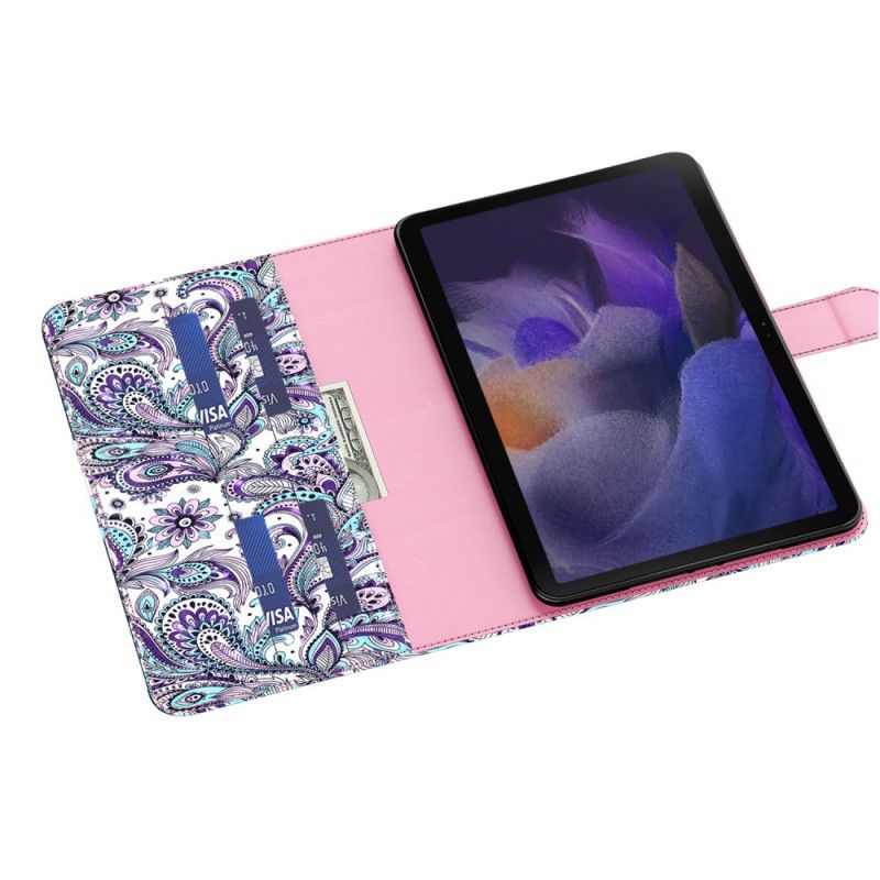 Læder Cover Samsung Galaxy Tab A8 Telefon Etui (2021) Paisley-mønster