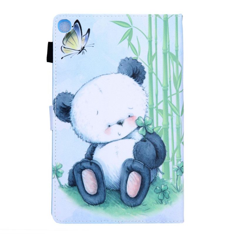 Læder Cover Samsung Galaxy Tab A8 Telefon Etui (2021) Panda In Kind