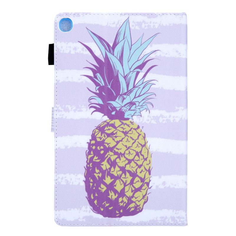 Læder Cover Samsung Galaxy Tab A8 Telefon Etui (2021) Pineapple Design