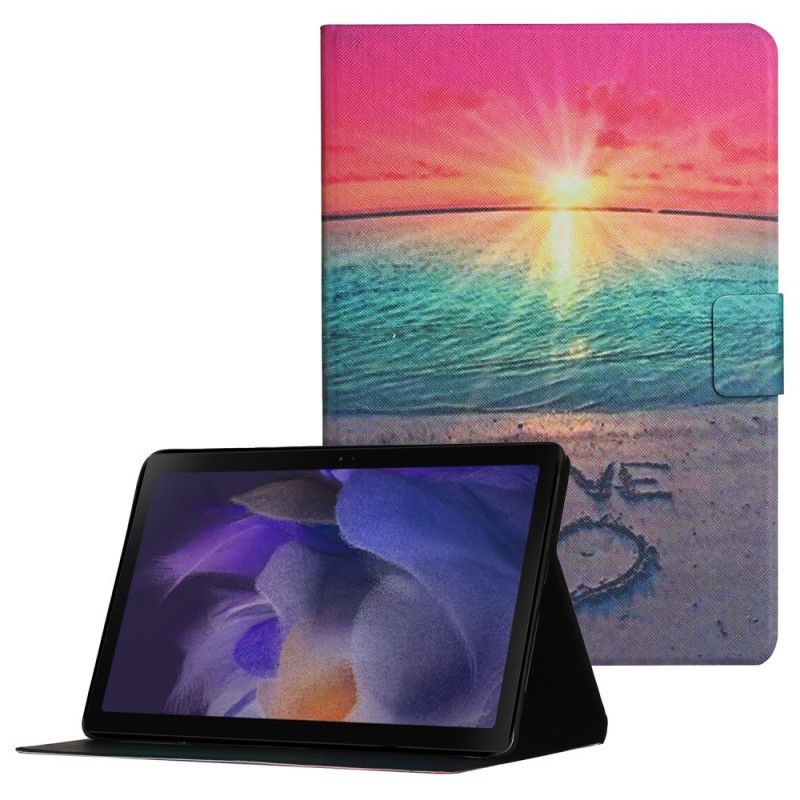 Læder Cover Samsung Galaxy Tab A8 Telefon Etui (2021) Sunset Love