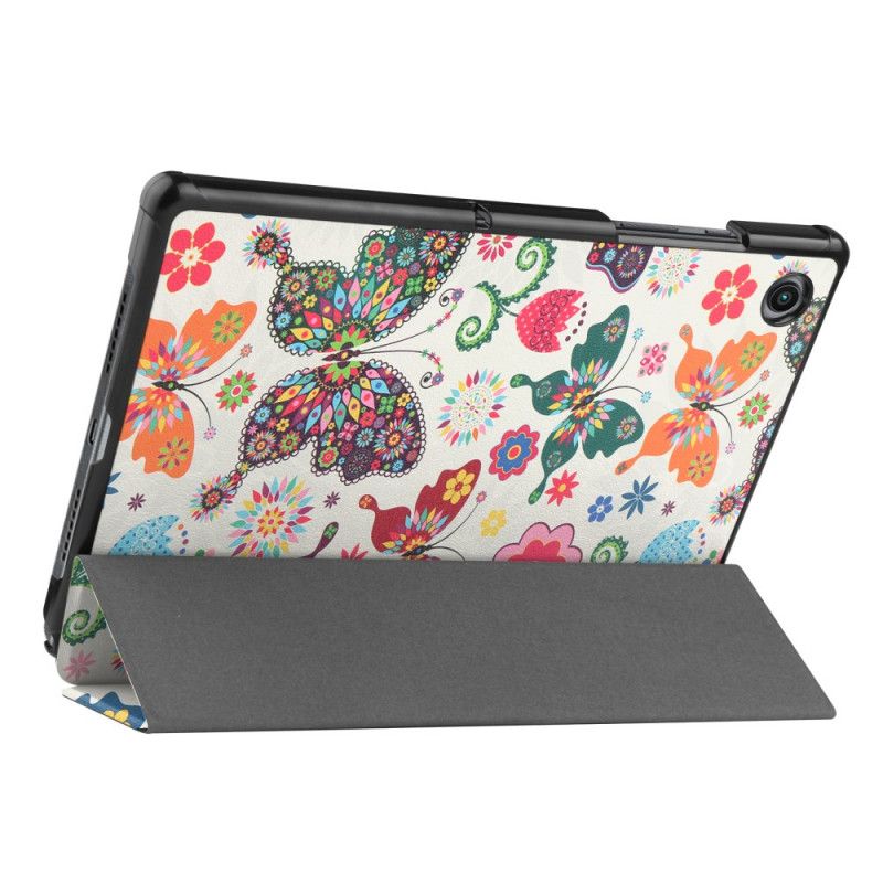 Smart Case Samsung Galaxy Tab A8 (2021) Forstærkede Sommerfugle Og Blomster