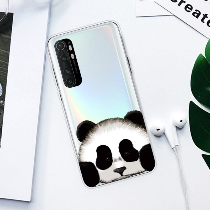 Cover Xiaomi Mi Note 10 Lite Mobilcover Gennemsigtig Panda