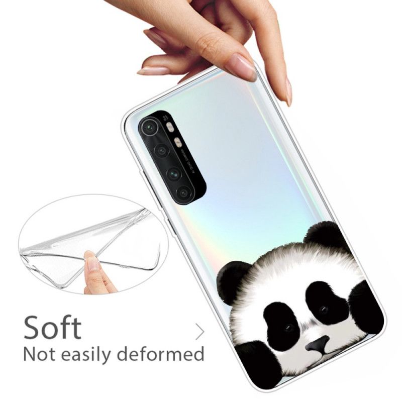 Cover Xiaomi Mi Note 10 Lite Mobilcover Gennemsigtig Panda