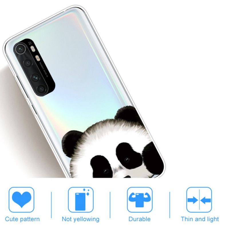 Cover Xiaomi Mi Note 10 Lite Mobilcover Gennemsigtig Panda