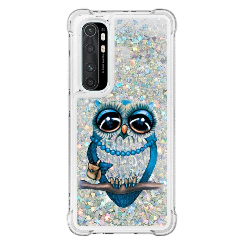 Cover Xiaomi Mi Note 10 Lite Mobilcover Miss Ugle Glitter