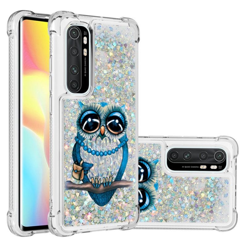 Cover Xiaomi Mi Note 10 Lite Mobilcover Miss Ugle Glitter