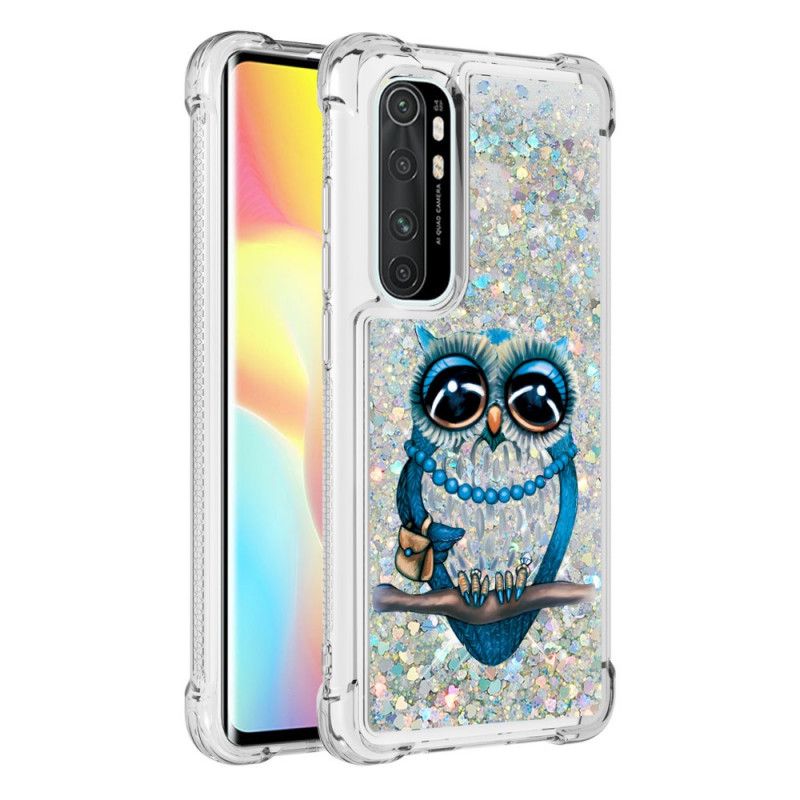 Cover Xiaomi Mi Note 10 Lite Mobilcover Miss Ugle Glitter