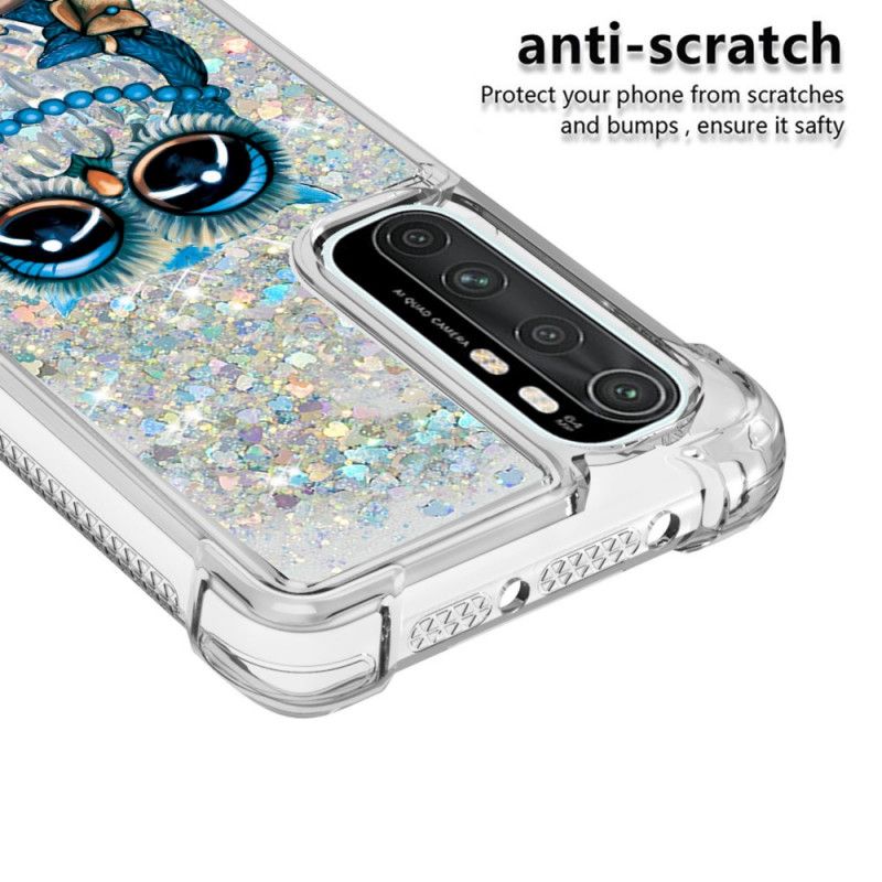 Cover Xiaomi Mi Note 10 Lite Mobilcover Miss Ugle Glitter