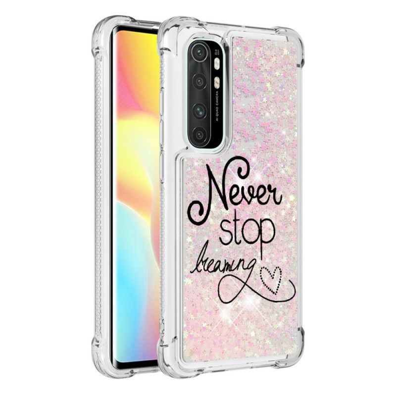 Cover Xiaomi Mi Note 10 Lite Mobilcover Stop Aldrig Med At Drømme Om Glitter