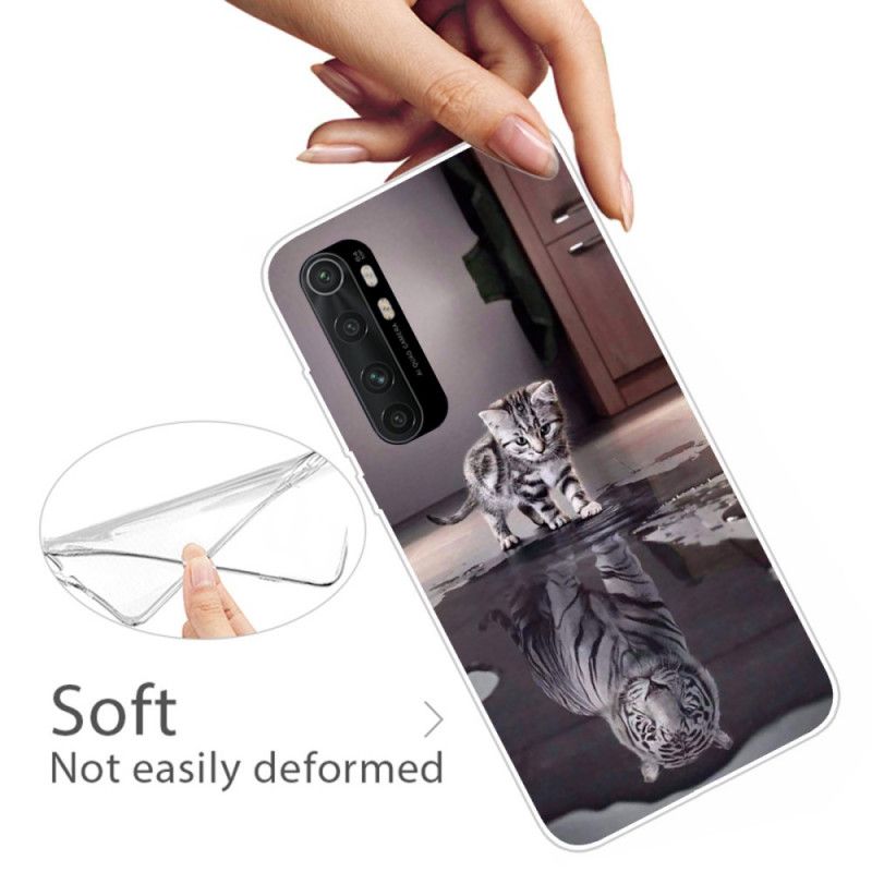 Cover Xiaomi Mi Note 10 Lite Sort Charmerende Kat