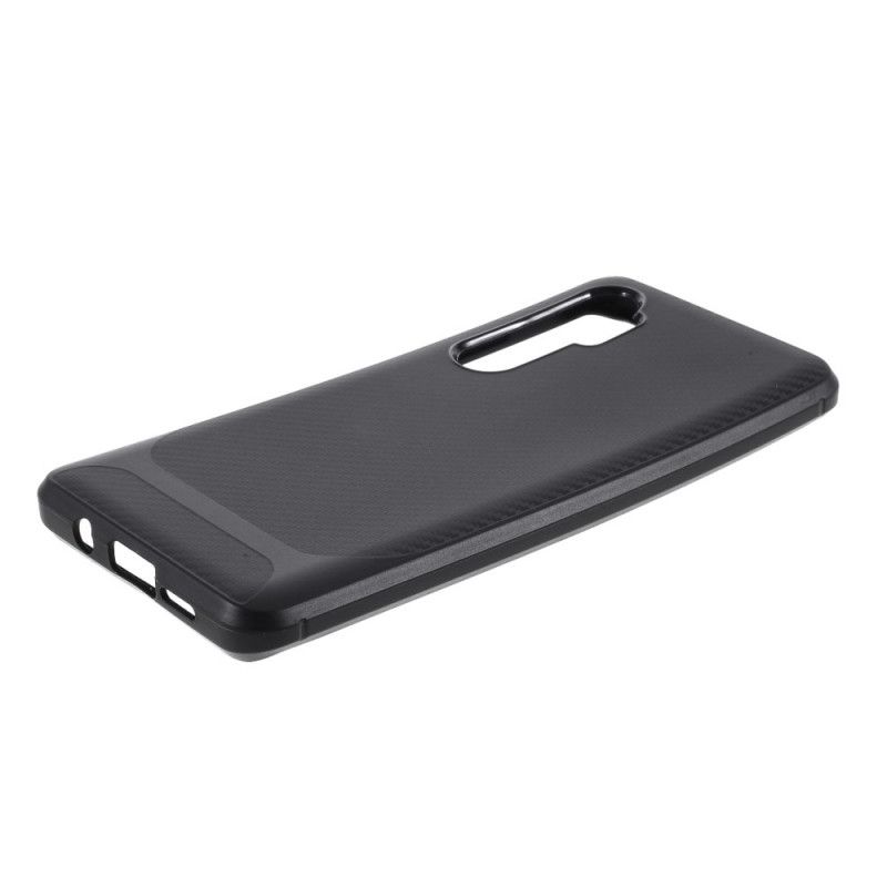 Cover Xiaomi Mi Note 10 Lite Sort Enkelt Fleksibelt Kulfiber Original