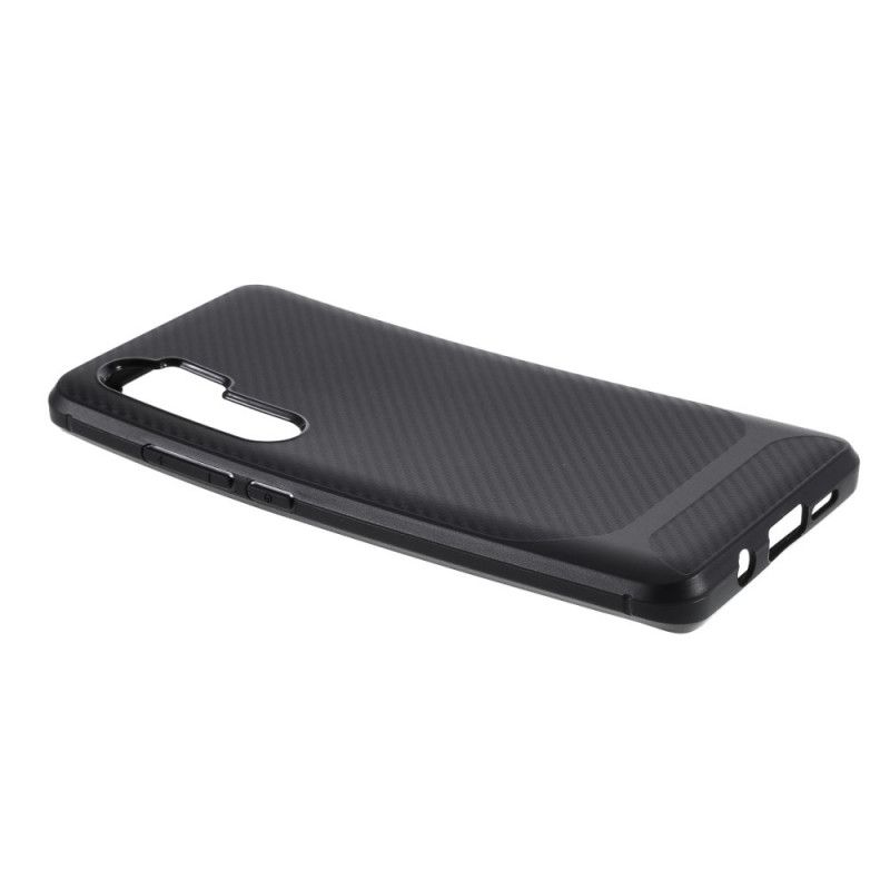 Cover Xiaomi Mi Note 10 Lite Sort Enkelt Fleksibelt Kulfiber Original