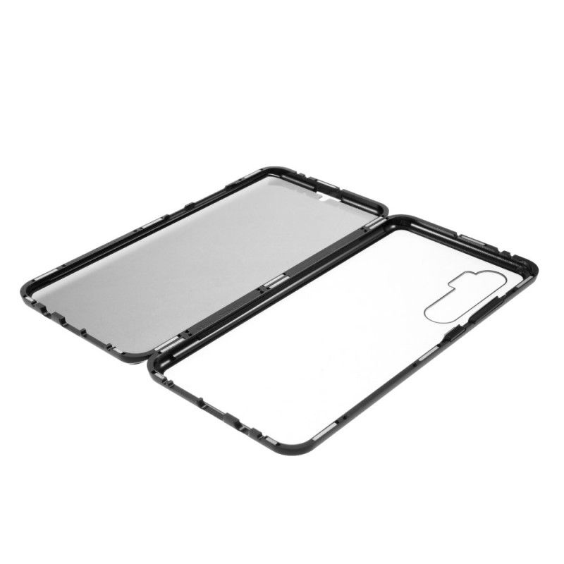 Cover Xiaomi Mi Note 10 Lite Sort Metalkanter Og Dobbelt Hærdet Glas Beskyttelse