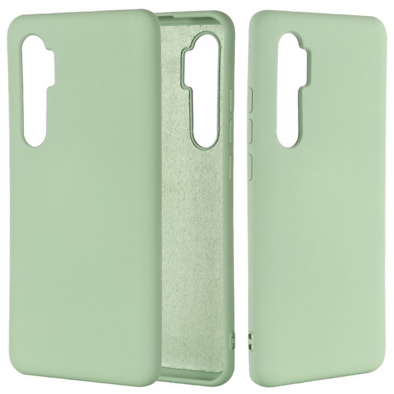 Cover Xiaomi Mi Note 10 Lite Sort Mobilcover Design Med Flydende Silikone